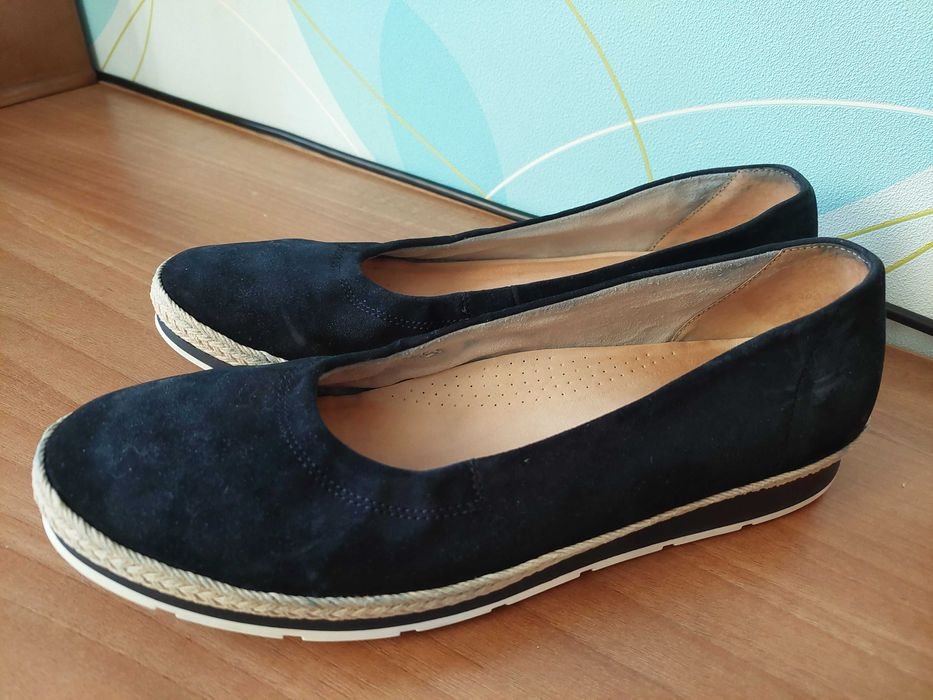 Женские Gabor Туфли Темно-синие Кожа 40.5