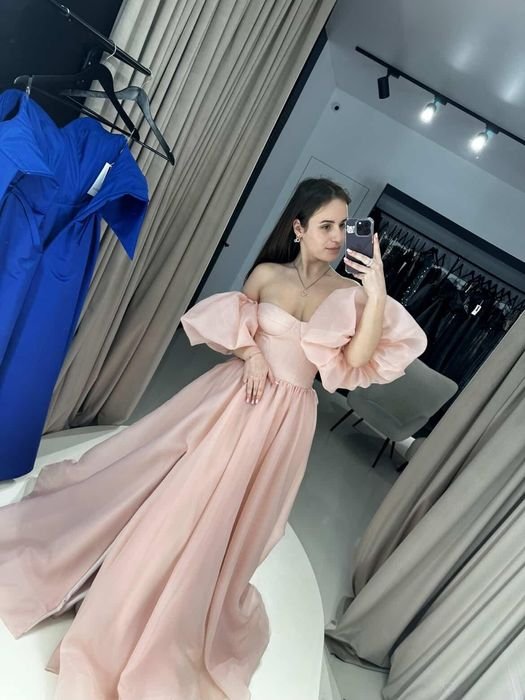 Women Dress Pink Chiffon 36