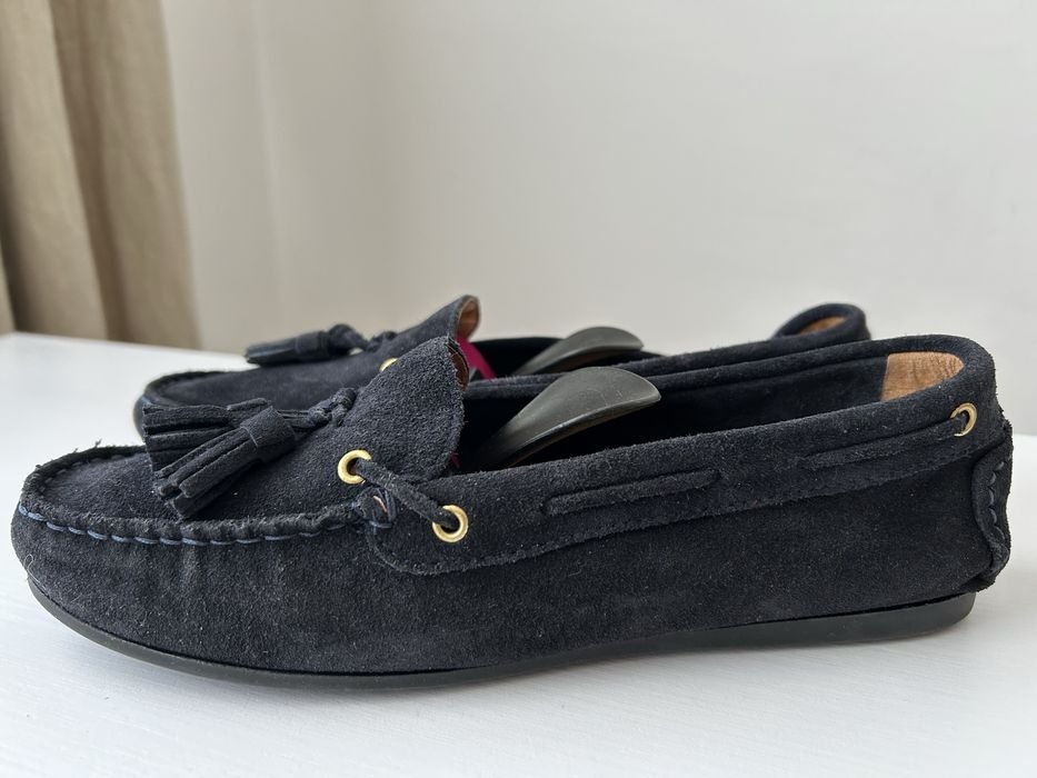 Женские Clarks Мокасины Тёмно-синие Кожа 39