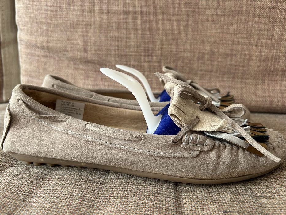 Women Marco Tozzi Loafers Beige Leather 40