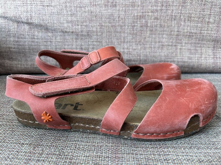 Женские Clarks Лоферы Красные Кожа 37