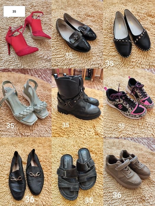 Donna Sandali Neri Pelle Sintetica 35
