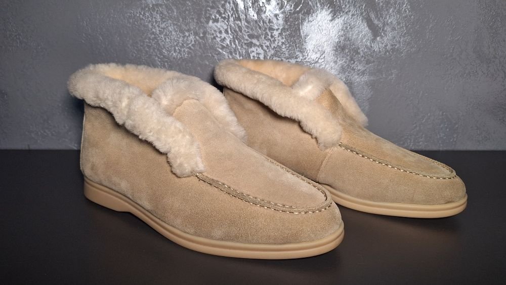 Femme Loro Piana Mocassins Beige Suède 40