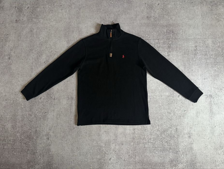 Men Ralph Lauren Sweater Black 1/4 Zip L