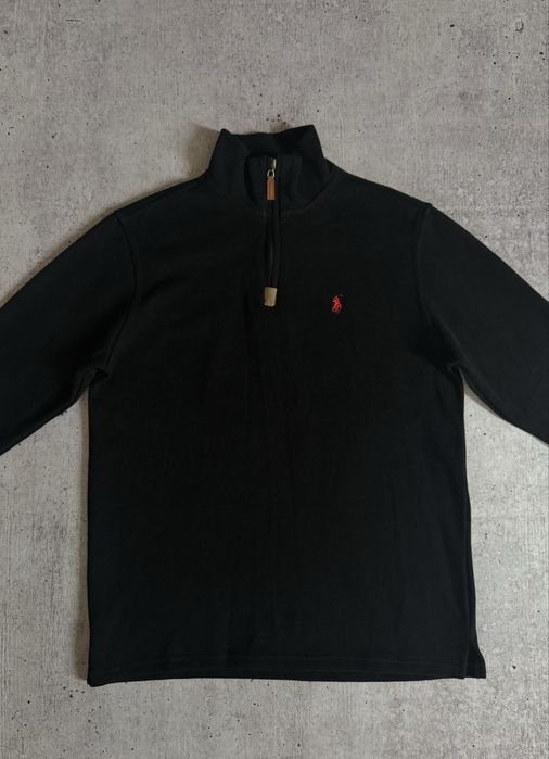 Men Ralph Lauren Sweater Black 1/4 Zip L