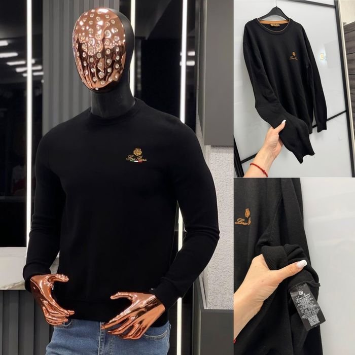Homme Loro Piana Pull Noir 40