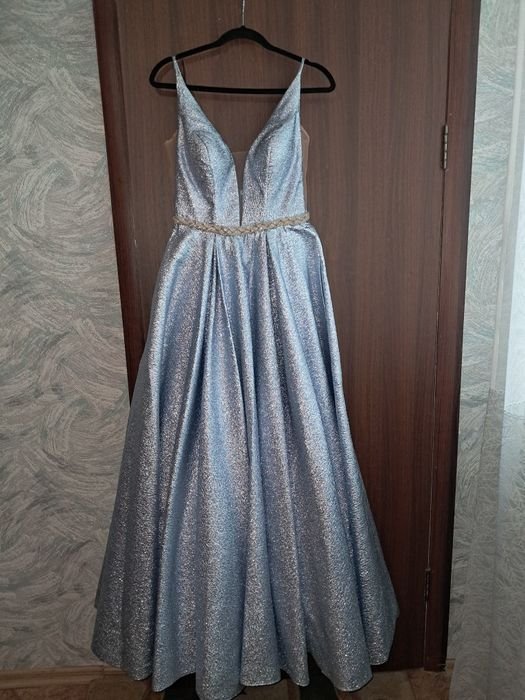 Donna Abito Blu Navy Altro Materiale 38