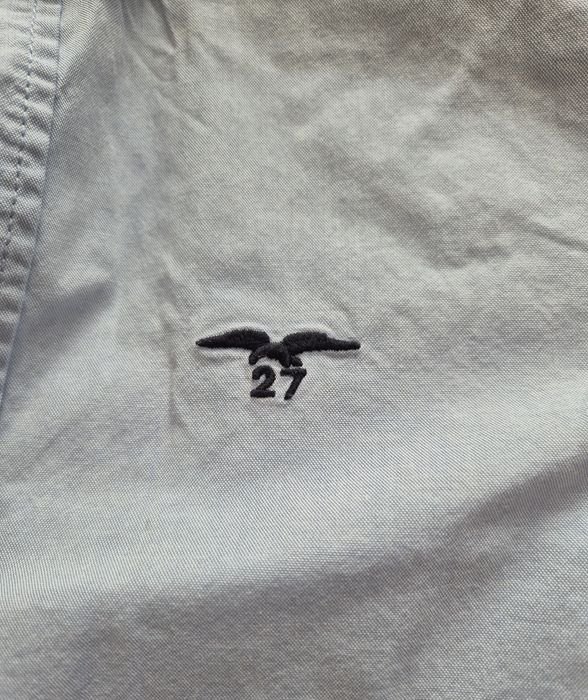 Мужской Hampton Republic Рубашка Голубая Хлопок 34