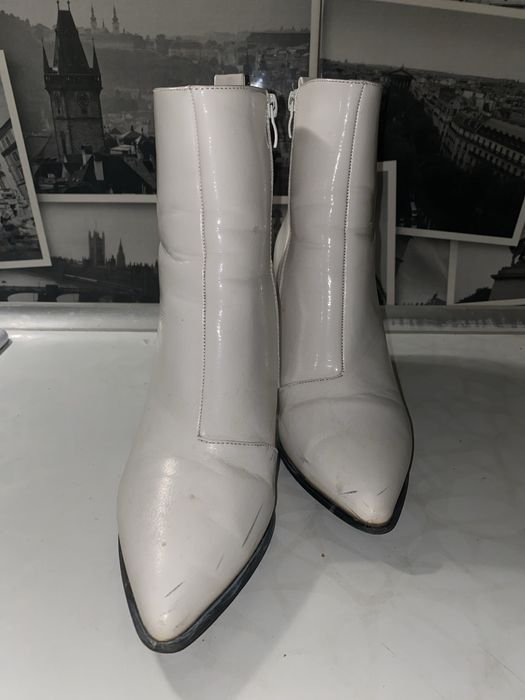 Donna Stivaletti Bianchi Con Tacco 40