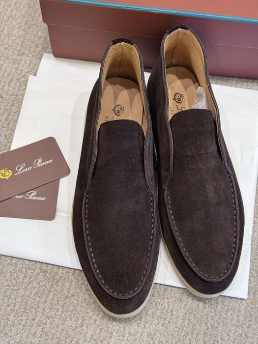 Herren Loro Piana Stiefel Braun Wildleder 42