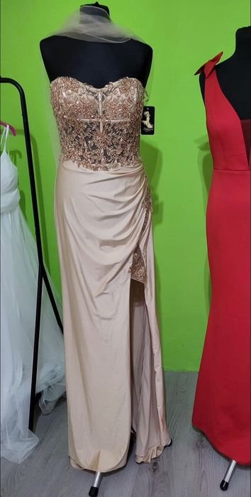 Damen Kleid Beige 36