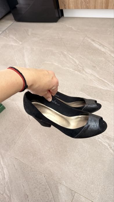 Женские Mark Spencer Туфли Чёрные Замша 39