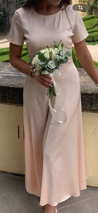 Donna Abito Rosa Satin 36