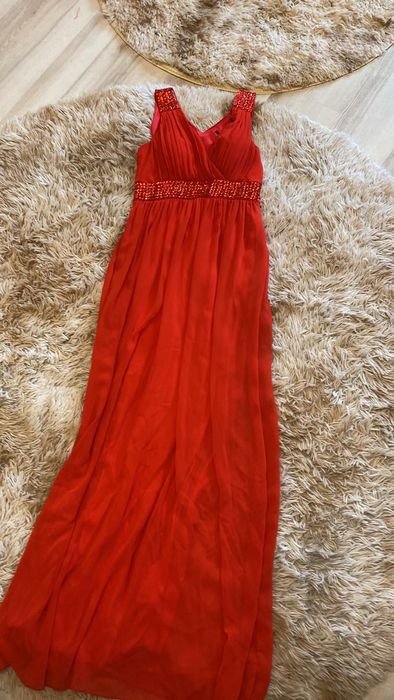 Donna Abito Rosso Chiffon 36