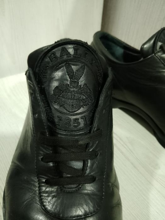 Men Heels Black Leather 44