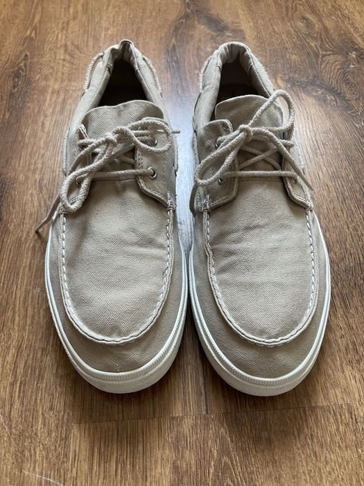 Uomo Timberland Mocassini Beige Tessuto 46