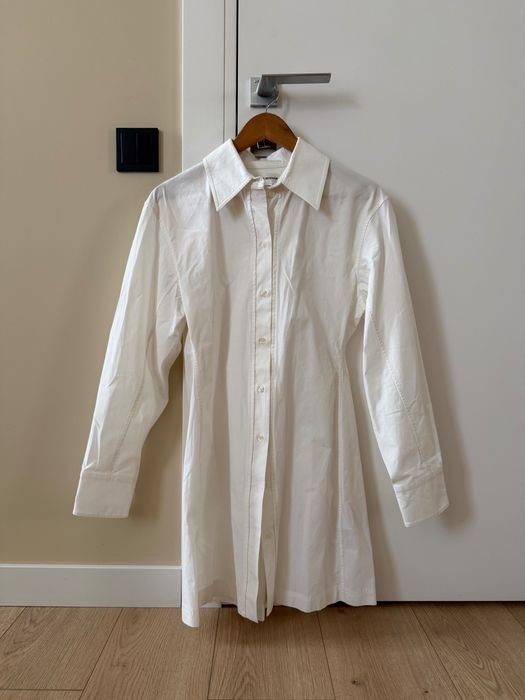 Женский Victoria Beckham Платье Белый Хлопок 36