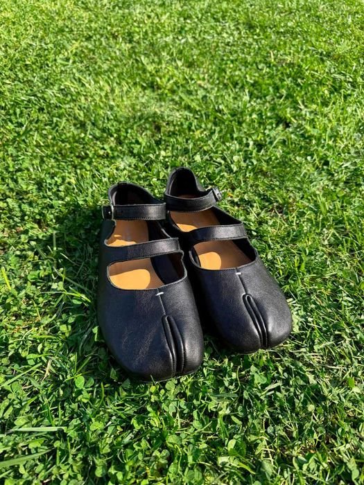 Женские Maison Margiela Туфли Чёрные Кожа 40