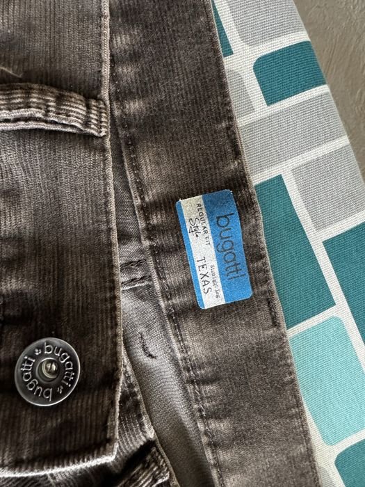 Uomo Bugatti Pantaloni Marrone Velluto 34