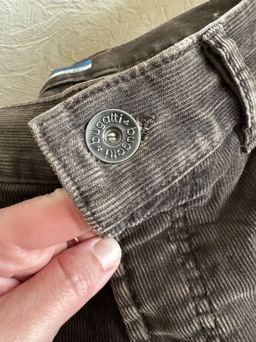 Uomo Bugatti Pantaloni Marrone Velluto 34