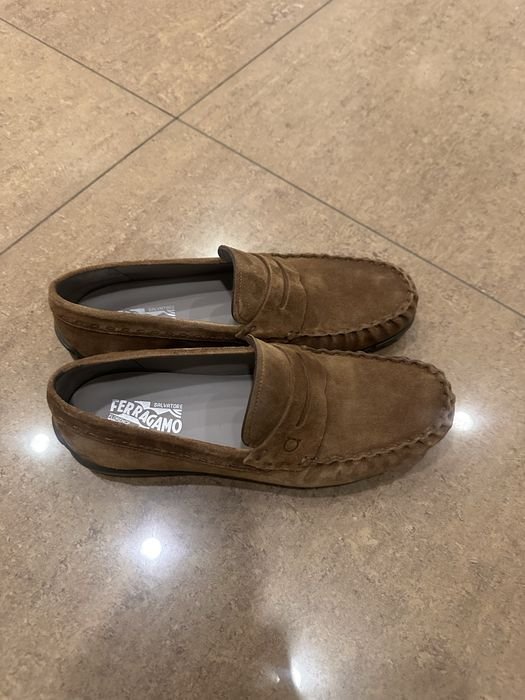 Мужские Salvatore Ferragamo Лоферы Коричневый 44