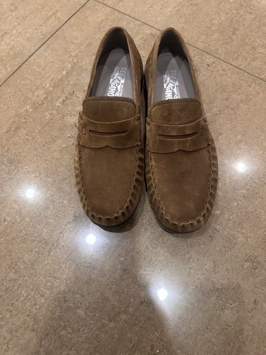 Мужские Salvatore Ferragamo Лоферы Коричневый 44