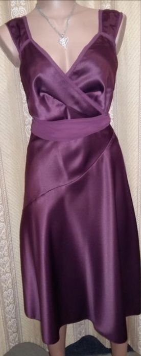 Damen Amanda Wakeley Kleid Burgunder Satin 38
