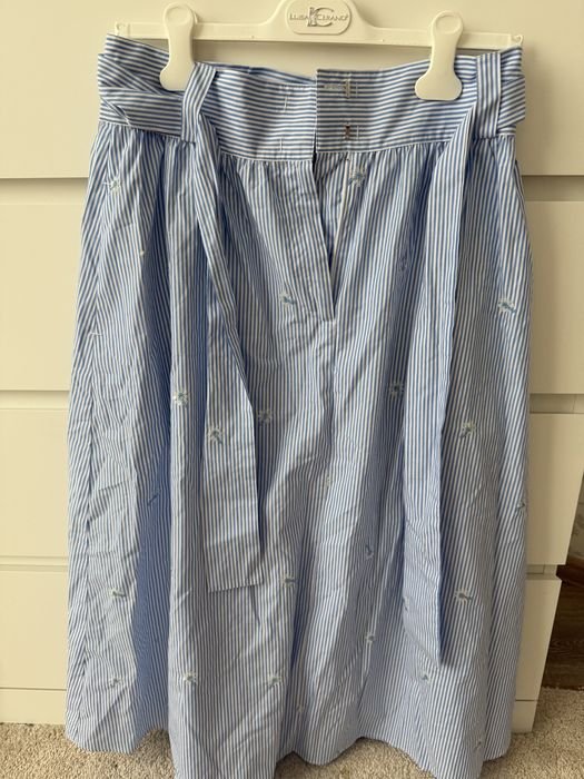 Femme Max Mara Costume Bleu Coton 38