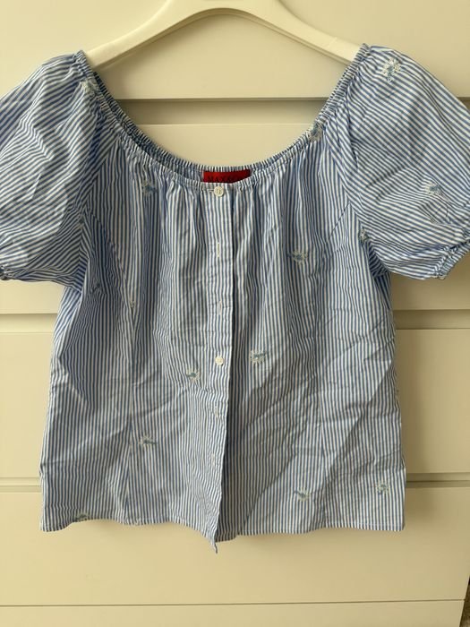 Femme Max Mara Costume Bleu Coton 38