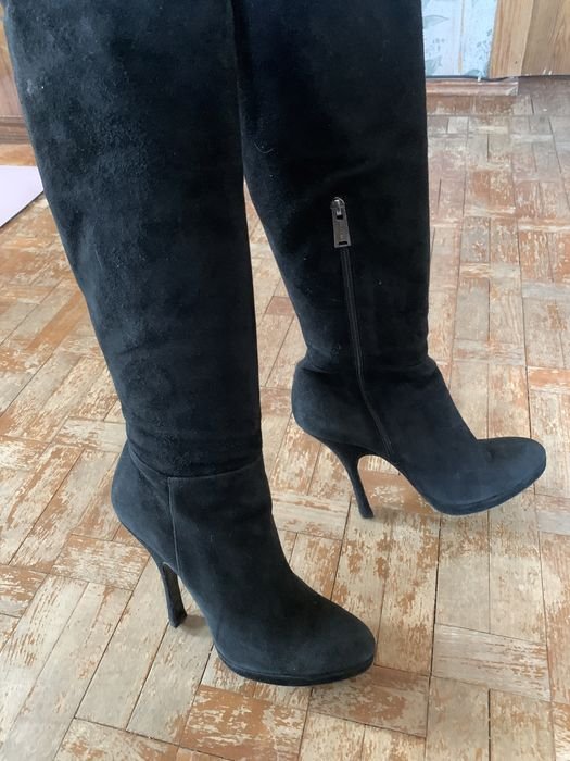 Femme Fellini Bottes Genou Noir Suède 40
