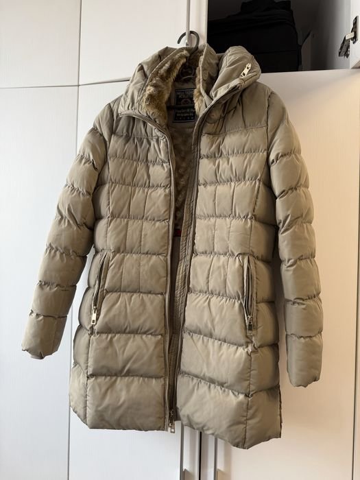 Женский Зимний Пуховик Бежевый 38