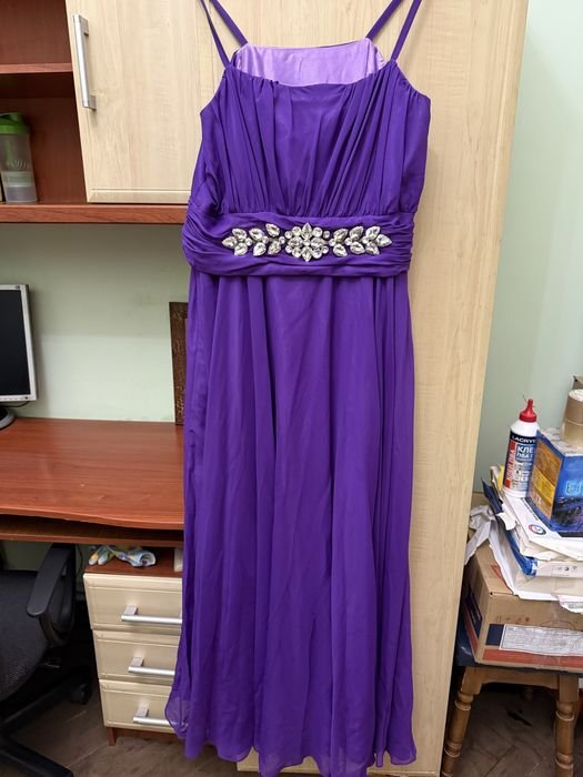 Donna Abito Viola Chiffon 38