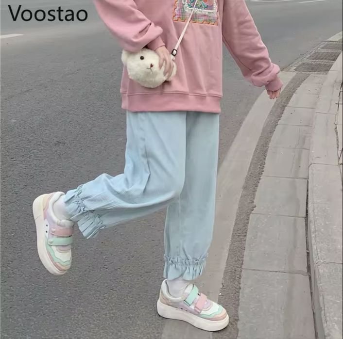 Donna Pantaloni Blu 38