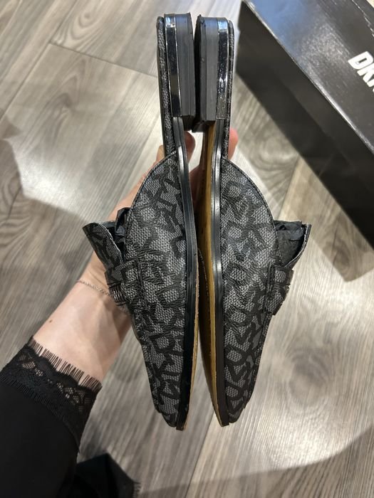 Damen Absätze Schwarz Leder 37