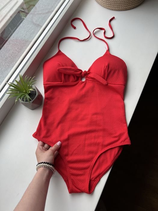 Donna Costume da Bagno Rosso Coppa Triangolare M