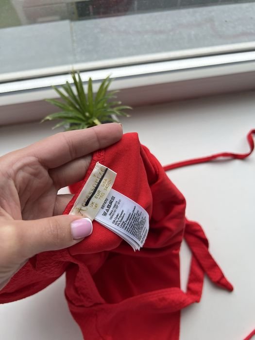 Donna Costume da Bagno Rosso Coppa Triangolare M