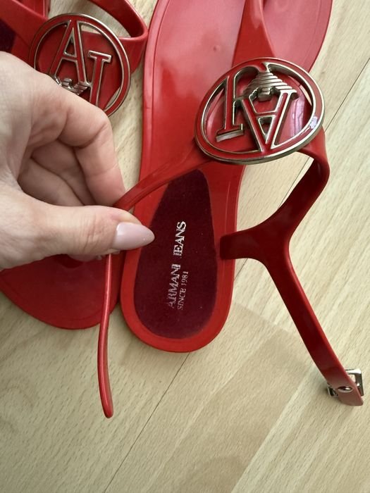 Damen Armani Jeans Absätze Rot 36
