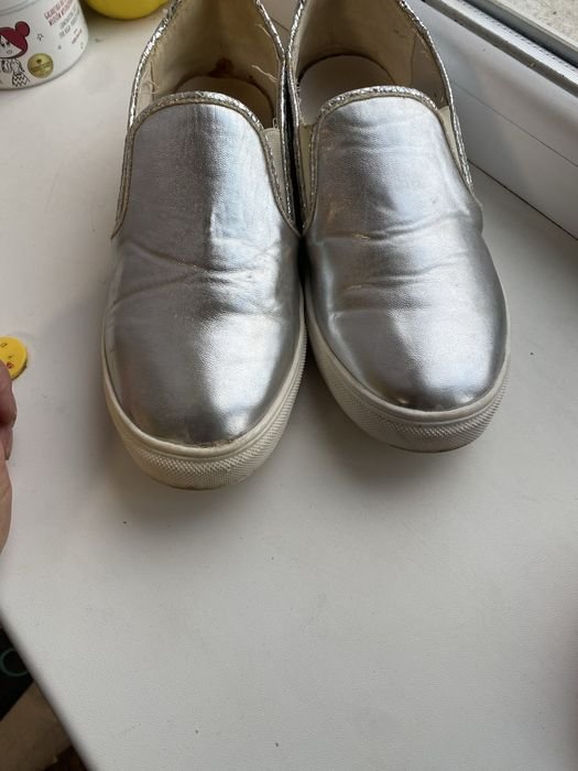 Damen Loafers Silber 39