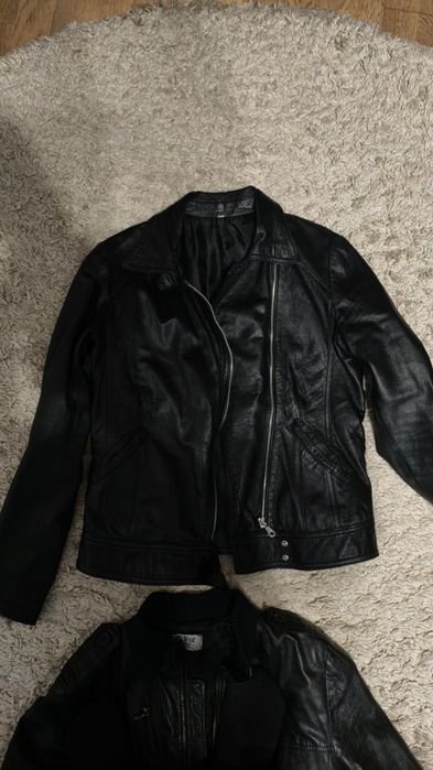 Herren Lederjacke Schwarz 40