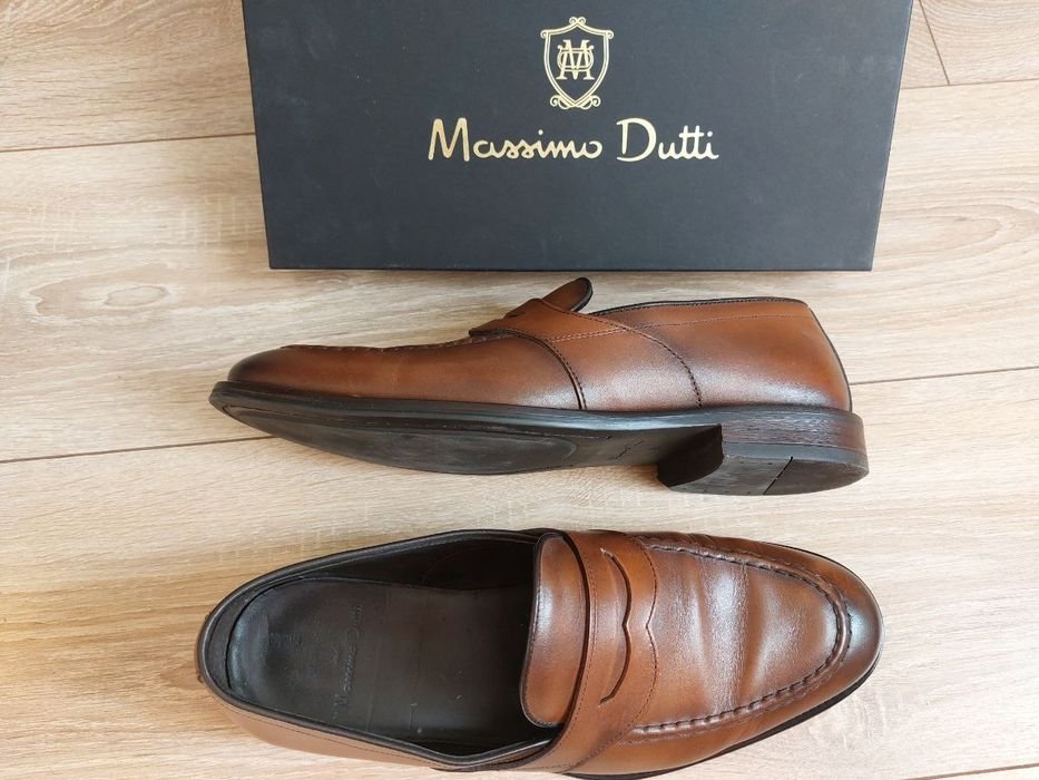 Homme Massimo Dutti Mocassins Marron Cuir 42