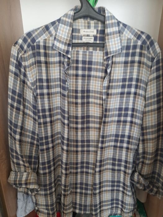 Homme Massimo Dutti Chemise Multicolore Lin L