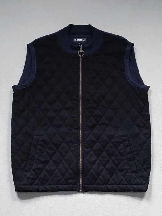 Мужской Barbour Жилет Чёрный Хлопок 40