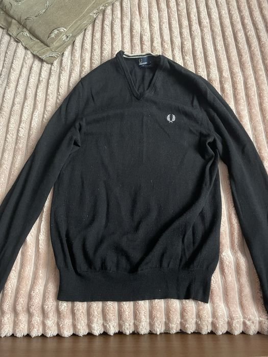 Мужской Fred Perry Свитер Чёрный 40