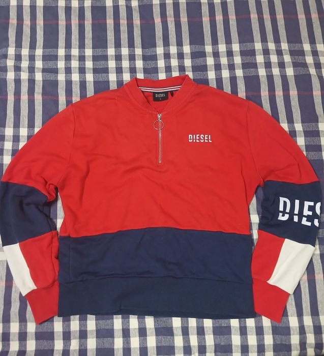 Мужской Diesel Свитшот с высоким воротом Красный