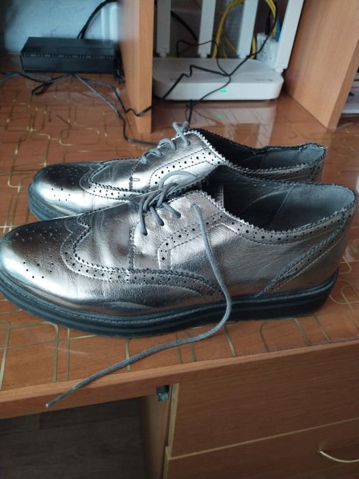 Женские Туфли Золотые Кожа 38