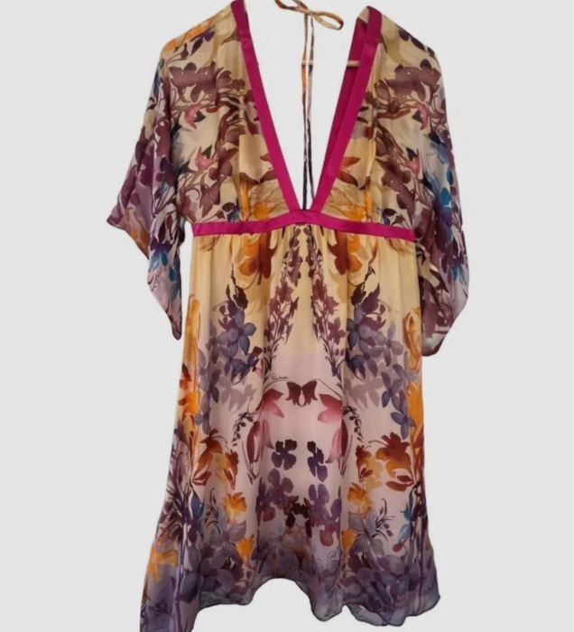 Женский Roberto Cavalli Платье Мультиколор Шелк 38