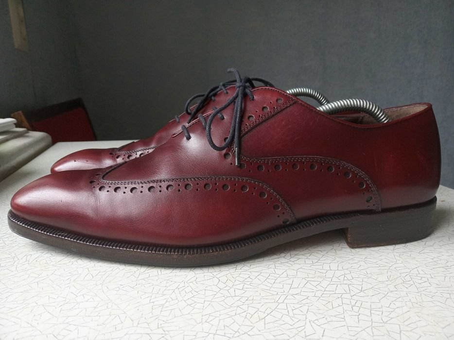 Мужской Salvatore Ferragamo Ботинки Бордовый Кожа