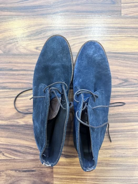Homme Massimo Dutti Bottes Bleu Marine Suède 40