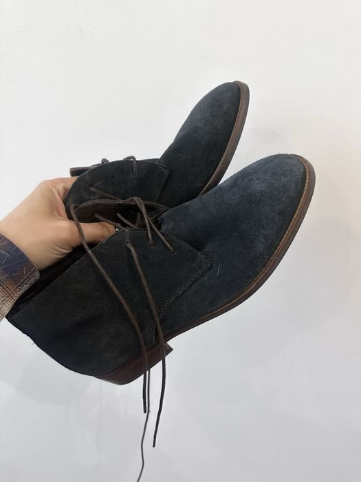 Homme Massimo Dutti Bottes Bleu Marine Suède 40