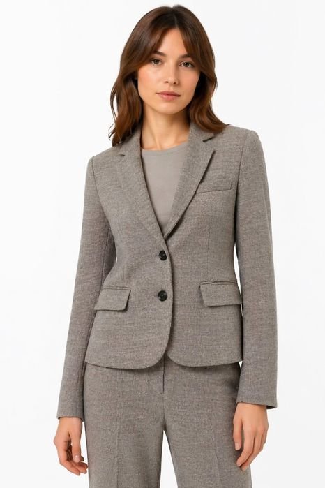 Femme Peserico Blazer Gris Laine 34